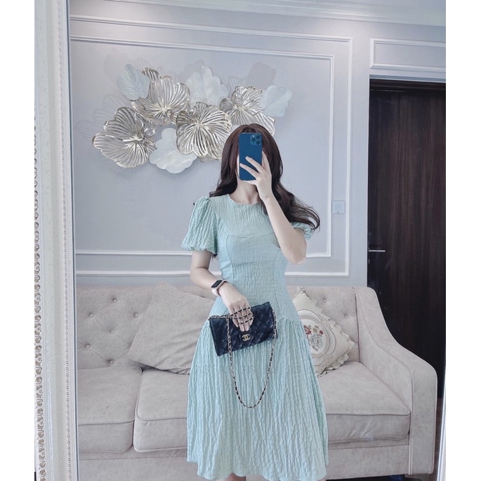 Váy nhún eo ngực xanh mint | Kate by Linh Nguyen