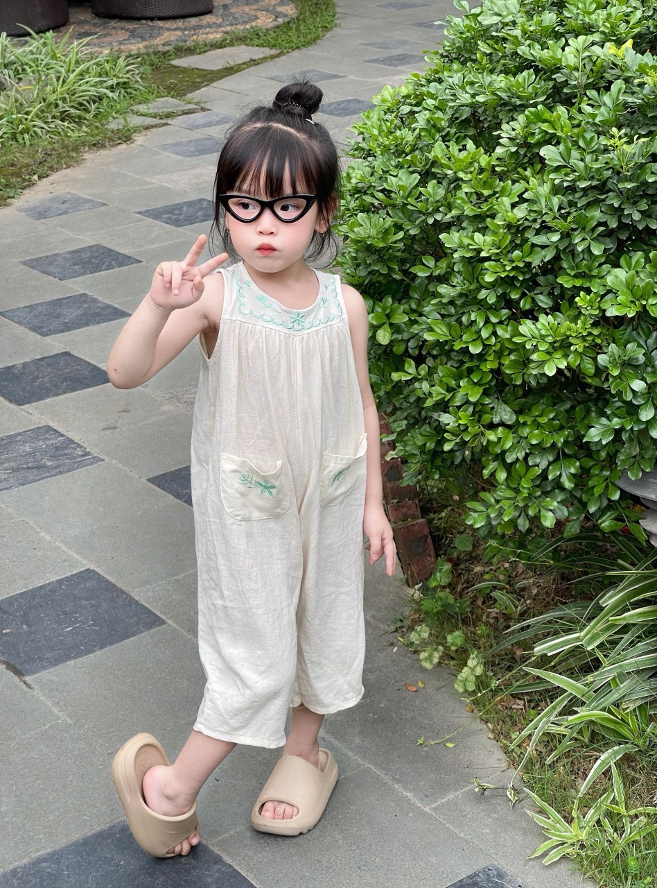 SETKID023-JUM ĐŨI THÔ ĐŨI THÊU HOA CHO BÉ GÁI