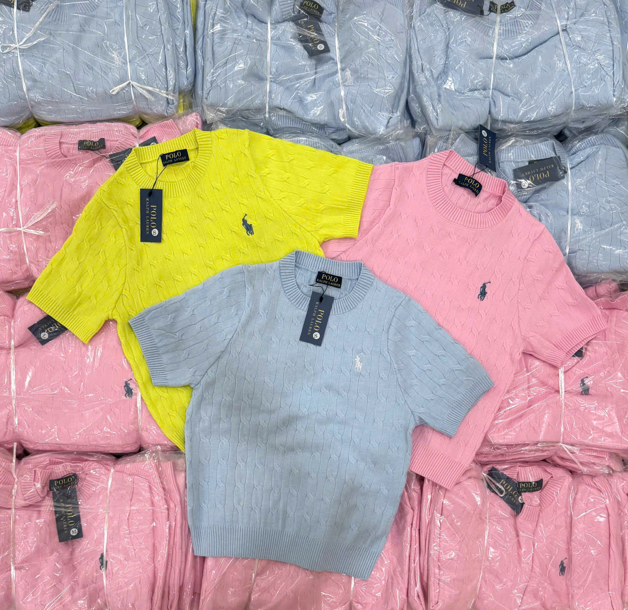 A528-Áo len cộc tay nhiều màu Hot Hit mẫu mới 2026 hàng nhà máy đủ tem