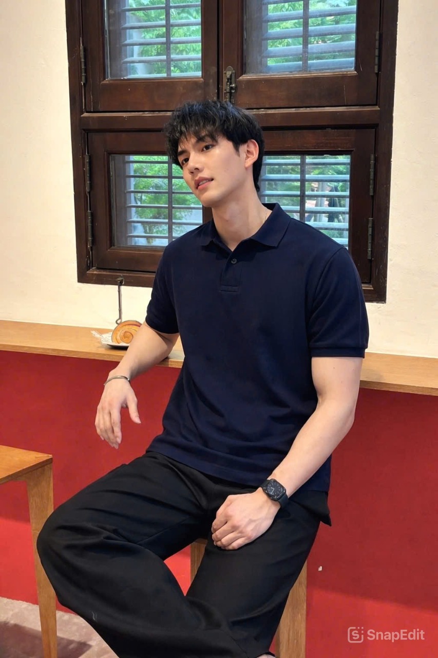 A619- Áo polo nam màu than thêu ngực hàng nhà máy đủ tem