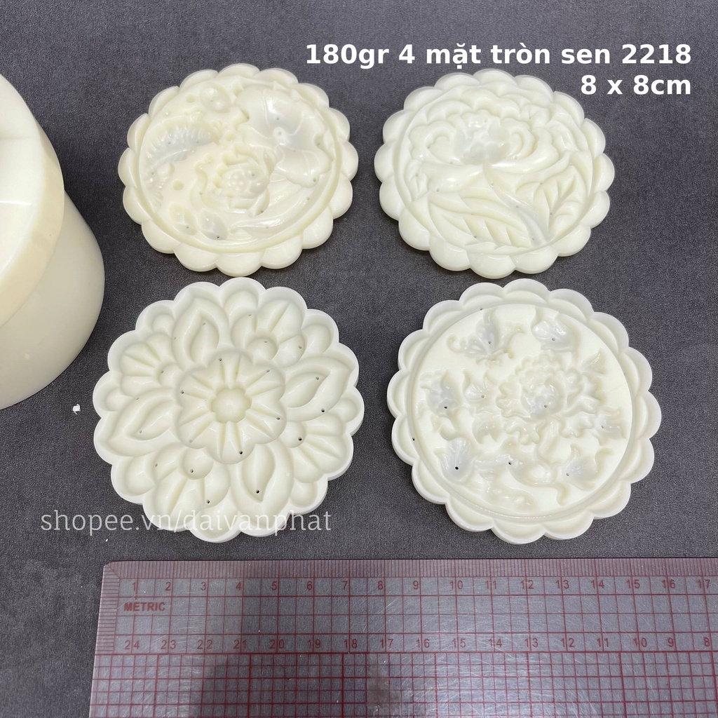 Khuôn nhấn TT lò xo loại dày 100g 4 mặt tròn họa tiết 2209