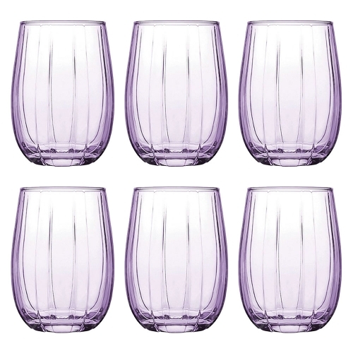 Ly thủy tinh Linka - 420405 - 380ml - Tím (Hộp 6 cái)