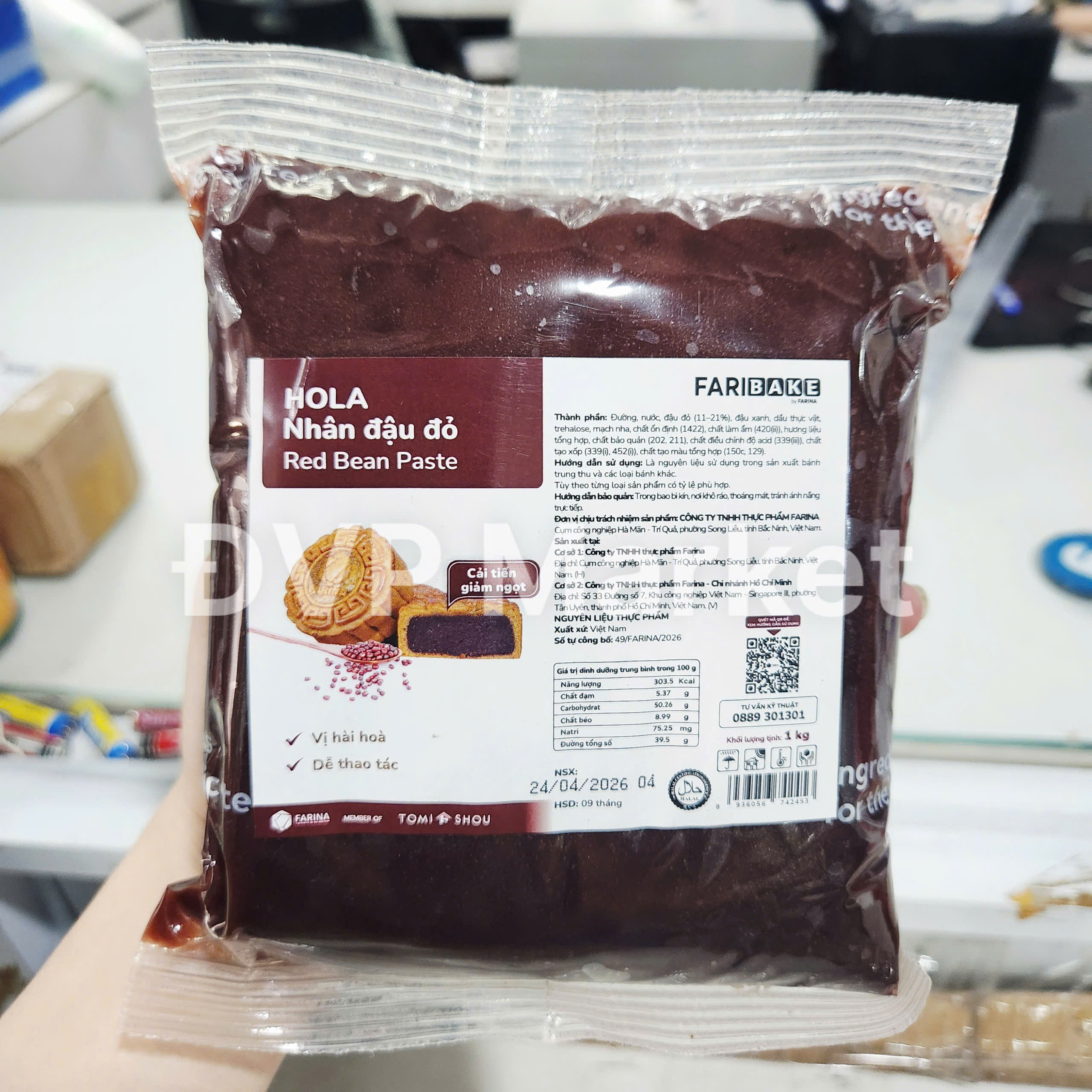 Hola - Nhân đậu đỏ 1kg