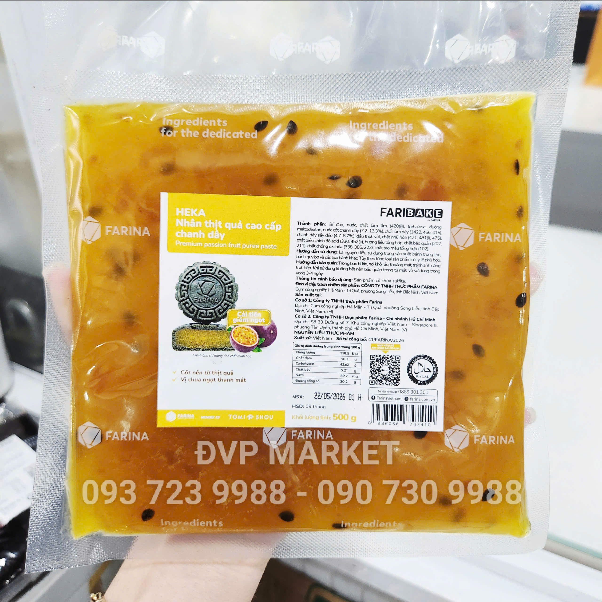 Heka - Nhân thịt quả chanh dây 0.5kg