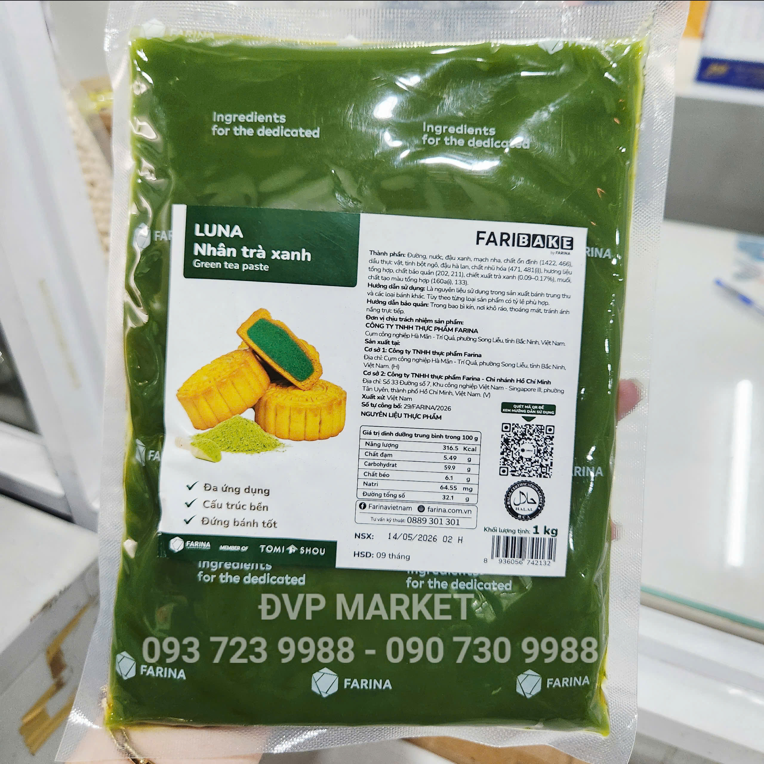 Luna - Nhân trà xanh 1kg