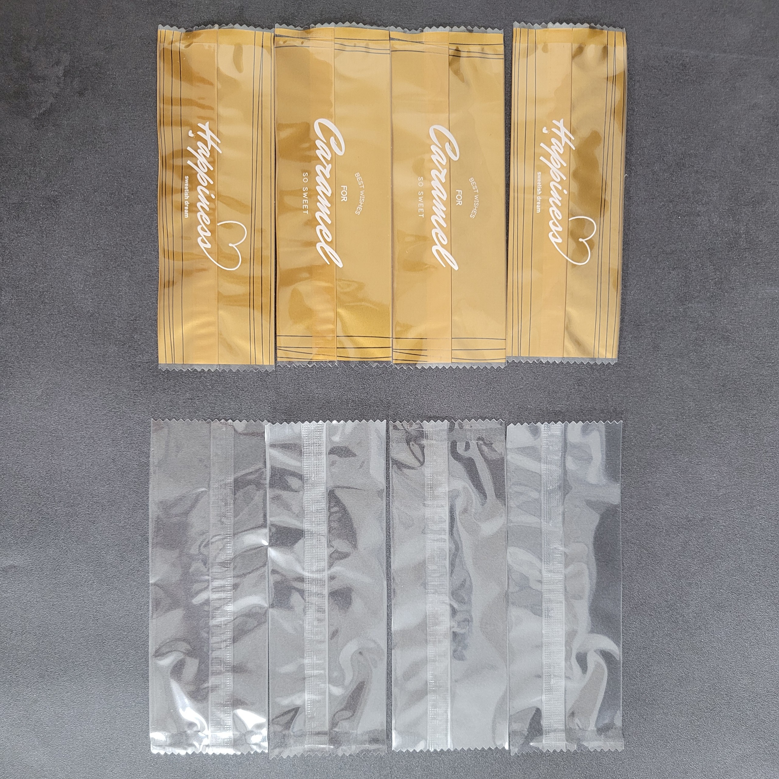 Túi hàn đựng bánh thuyền - Nền vàng (Xấp 100)