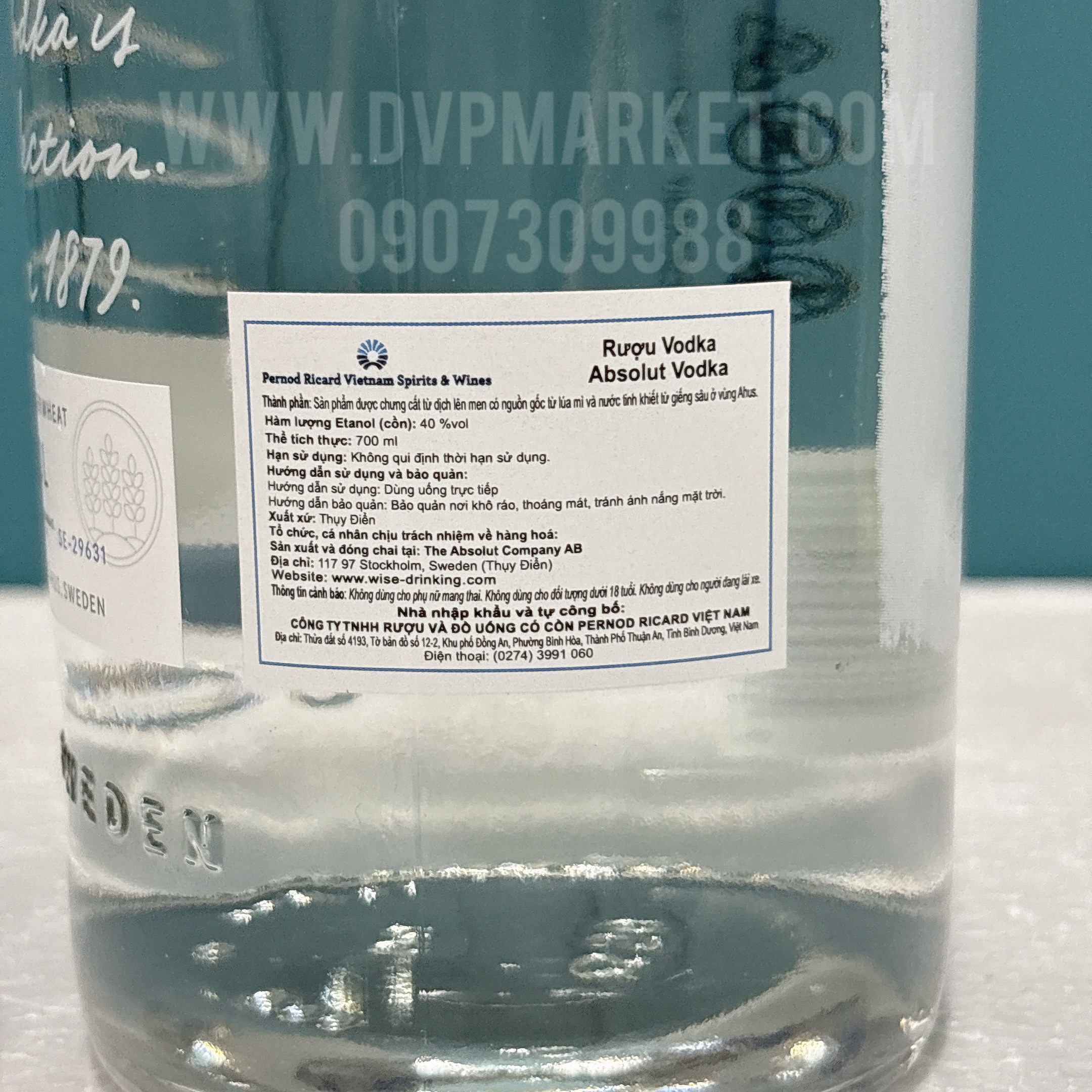 Rượu Vodka Absolut 750ml