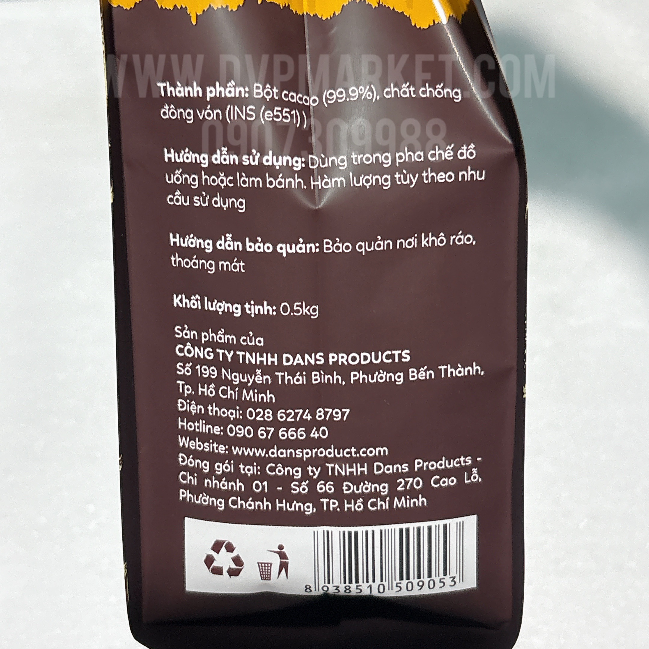 Dans - Bột cacao (500g)