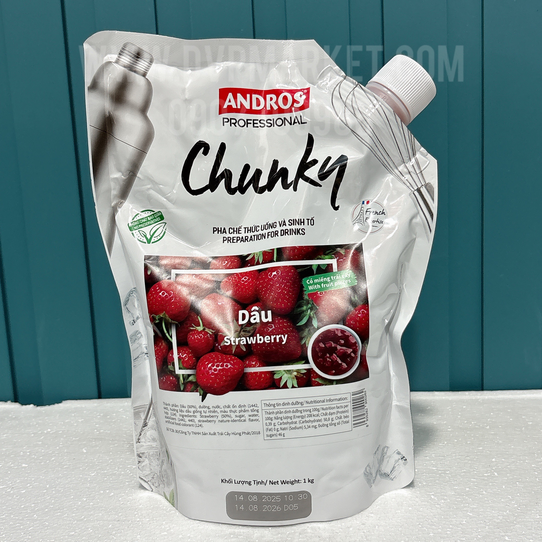 Mứt trái cây Andros Chunky 1kg - Dâu