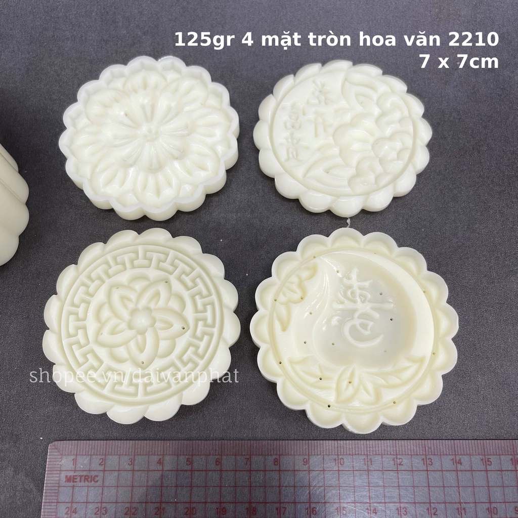 Khuôn nhấn TT lò xo loại dày 100g 4 mặt tròn họa tiết 2209