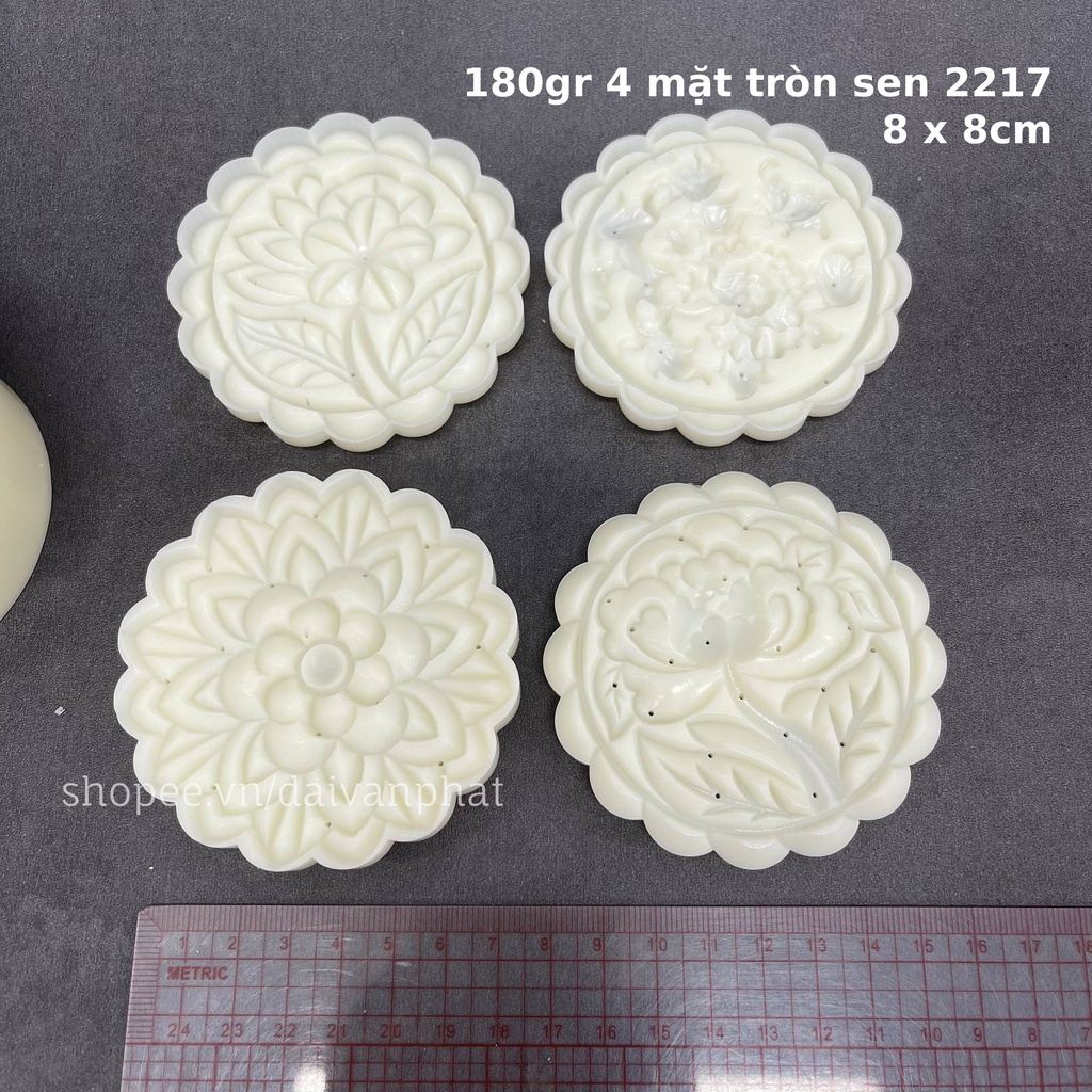 Khuôn nhấn TT lò xo loại dày 100g 4 mặt tròn họa tiết 2209