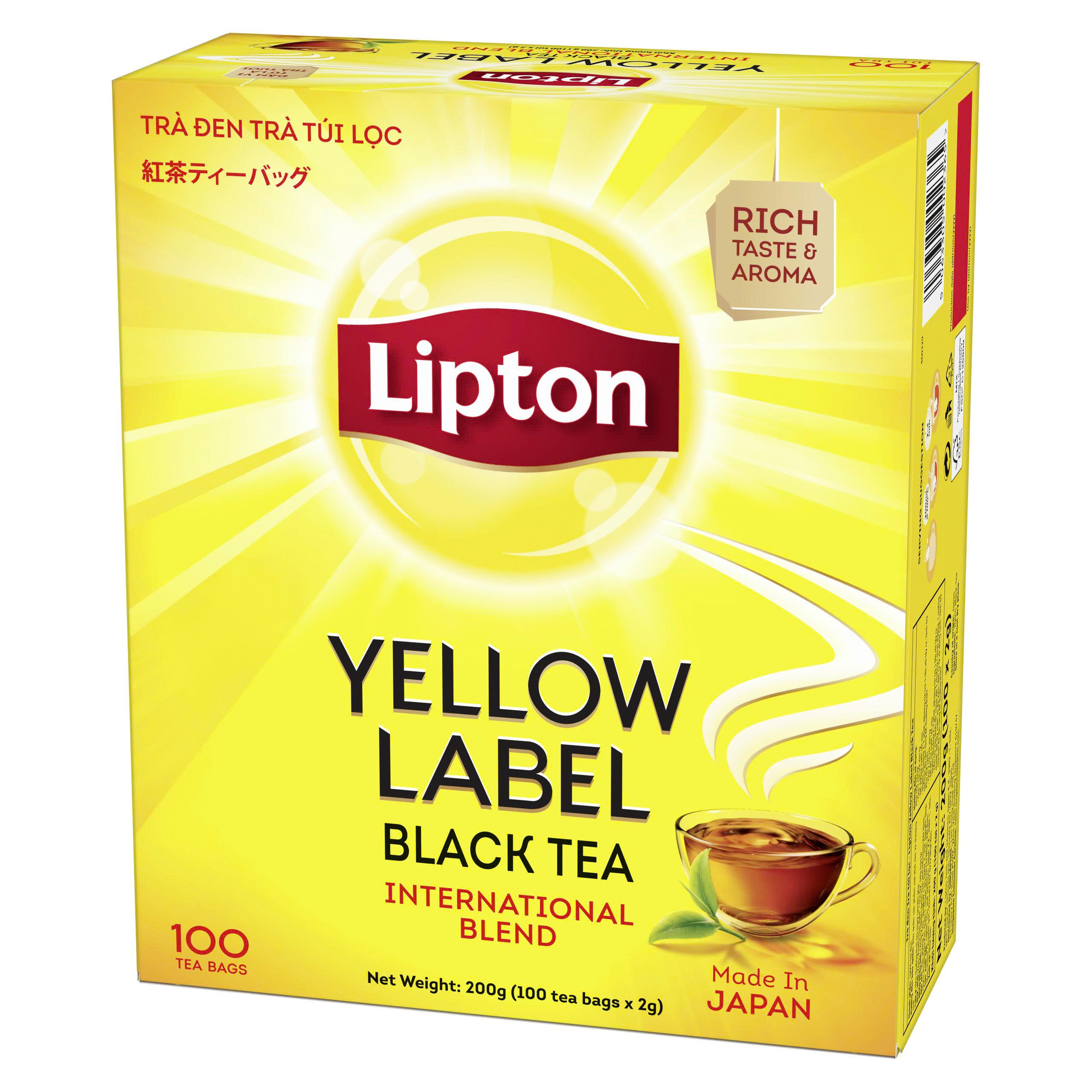 Trà Lipton Nhãn Vàng Không Bao Giấy (100 x 2g)