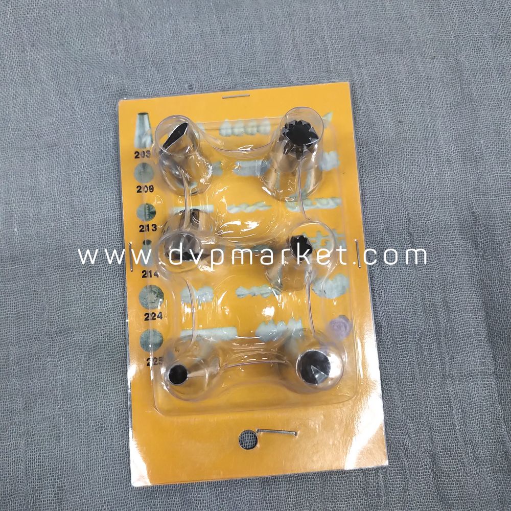 Bộ 6 đuôi bắt bông kem
