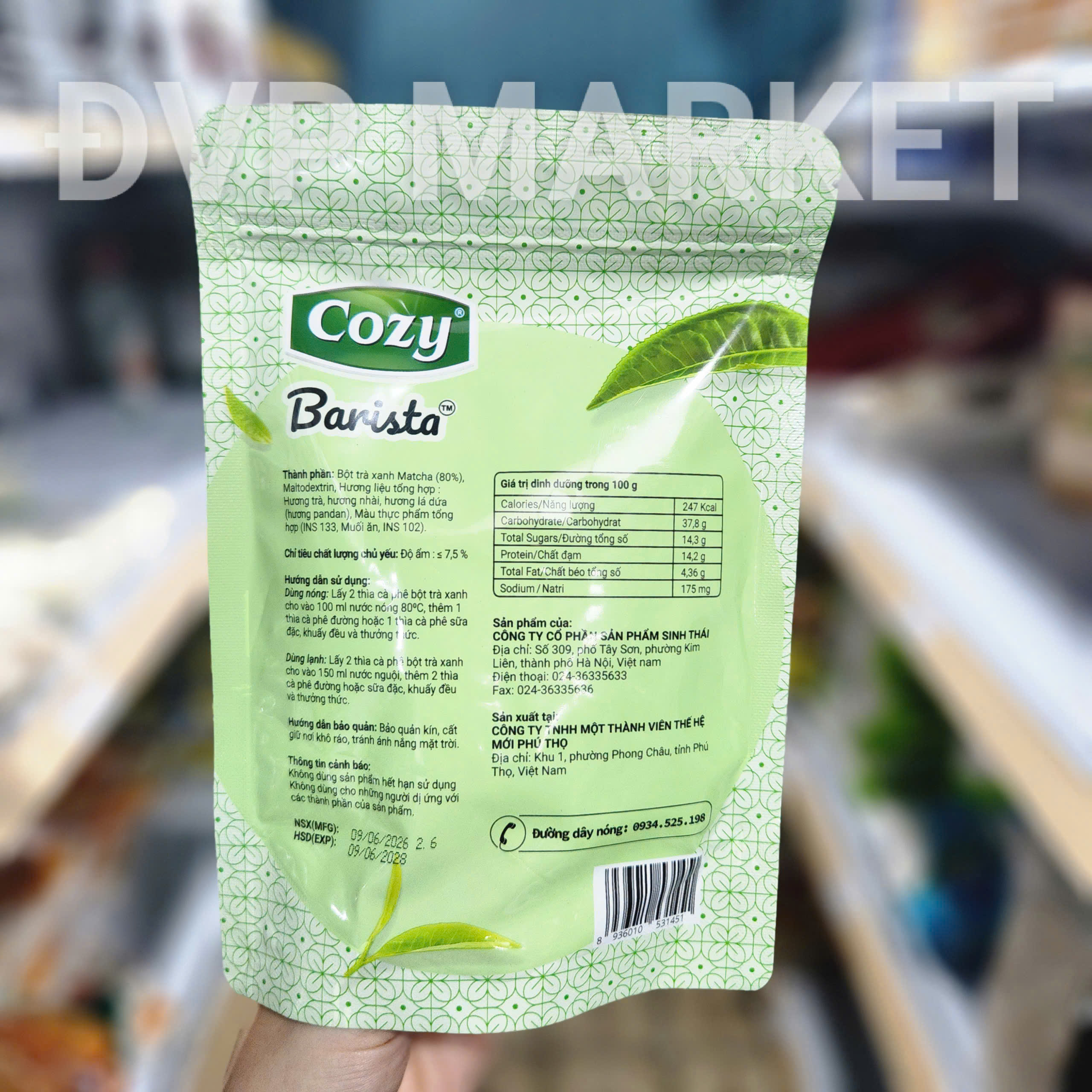 Cozy Barista - Bột matcha 200g