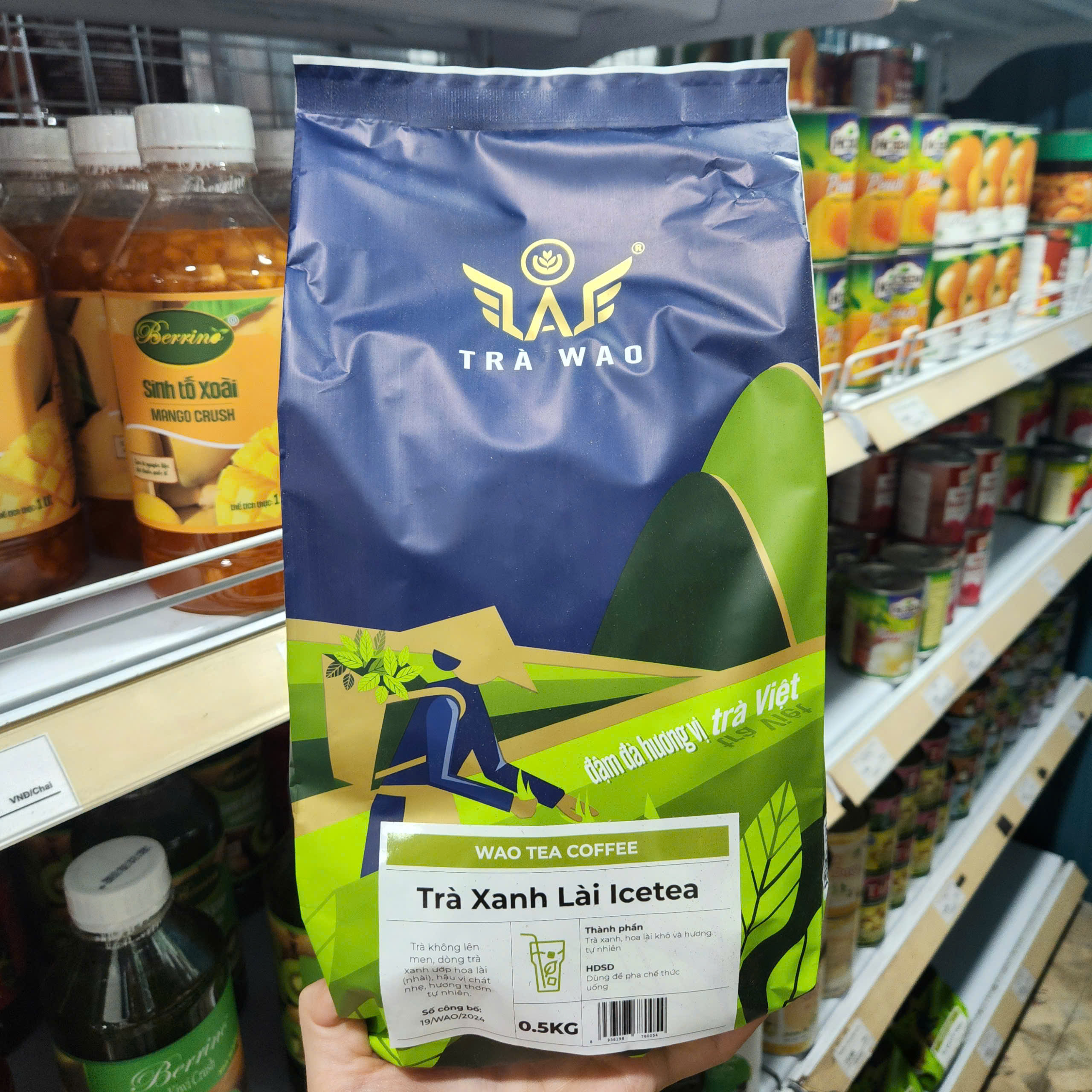 Trà WAO xanh lài Icetea - 500gr