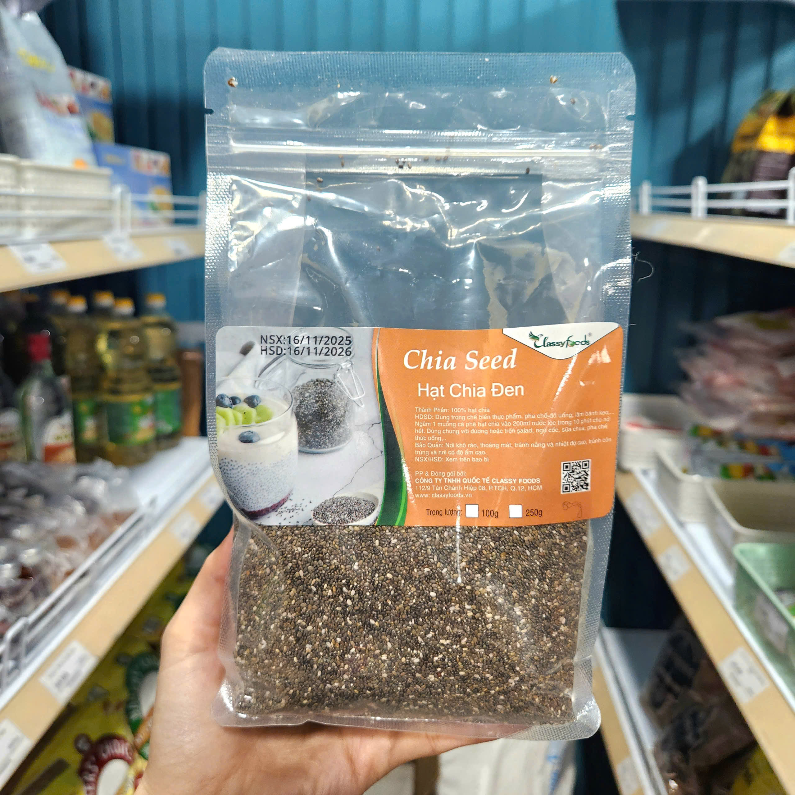 Classy - Hạt chia đen Seeds (500g)
