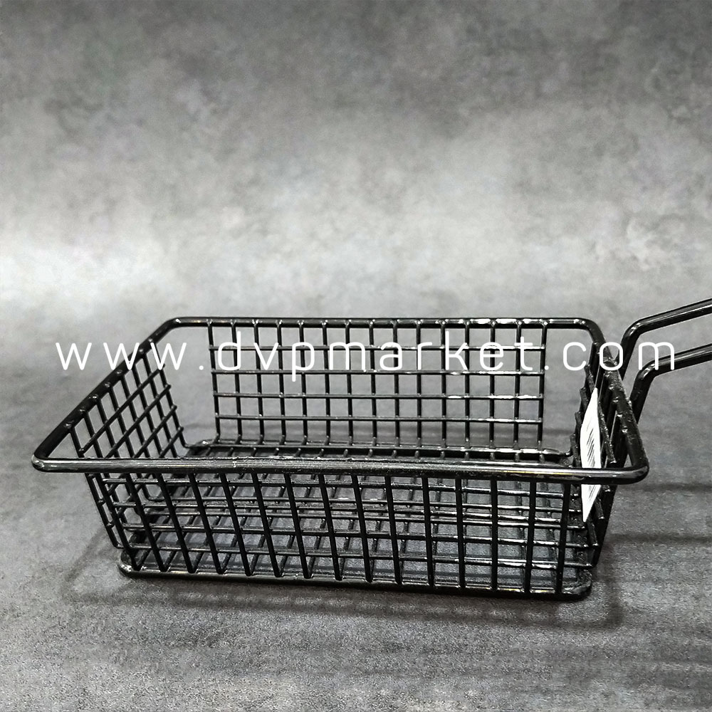 Giỏ đựng đồ chiên chữ nhật tay cầm