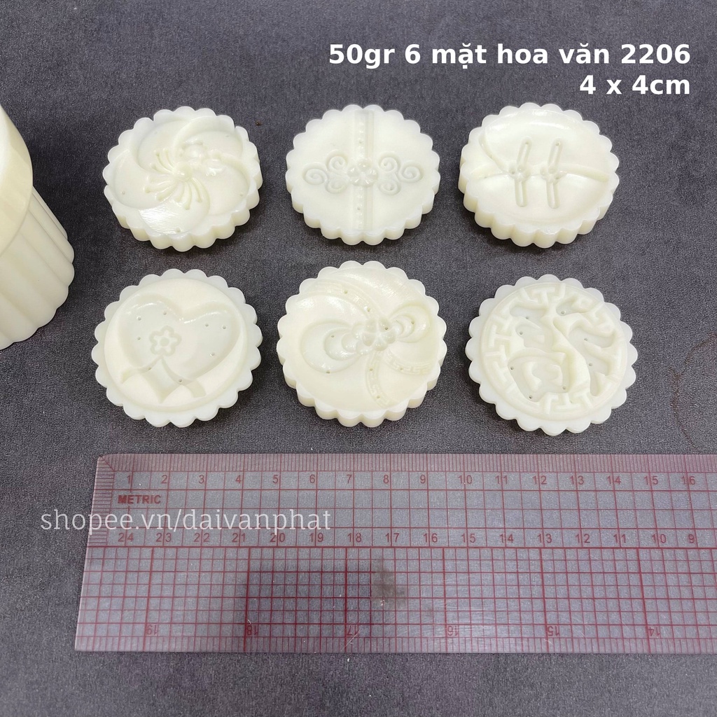Khuôn nhấn TT lò xo loại dày 100g 4 mặt tròn họa tiết 2209