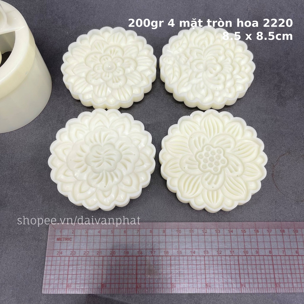 Khuôn nhấn TT lò xo loại dày 100g 4 mặt tròn họa tiết 2209