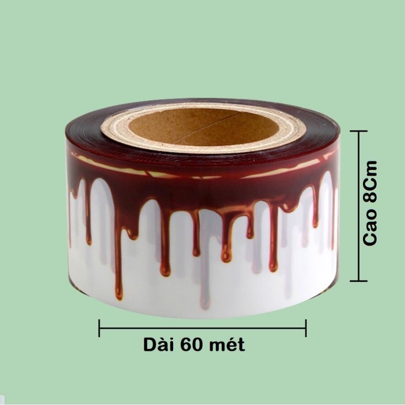 Bọc viền bánh mousse 8cm cứng 1kg CT04 - Viền Socola chảy