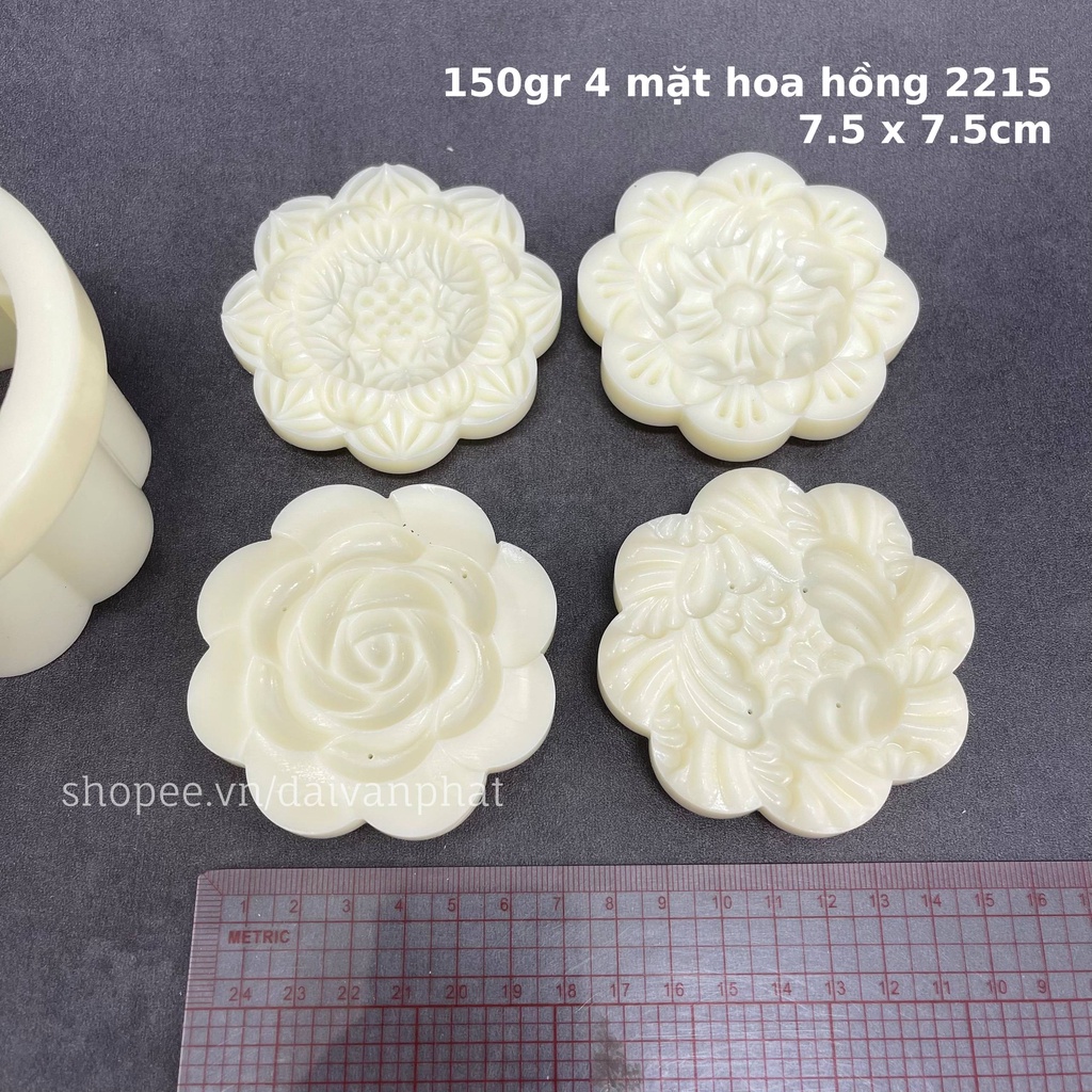 Khuôn nhấn TT lò xo loại dày 100g 4 mặt tròn họa tiết 2209
