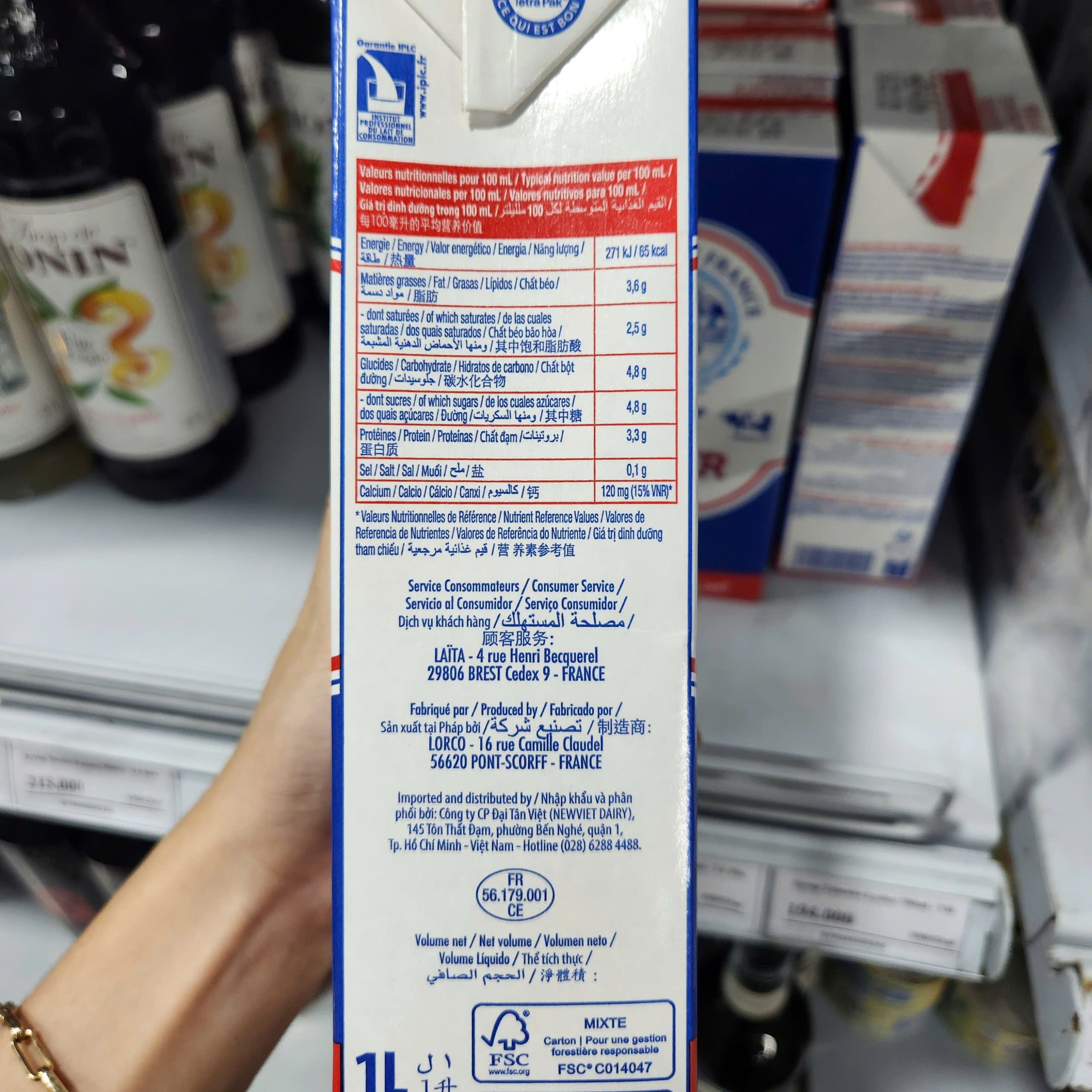 Sữa tươi nguyên kem Cremiere 1L