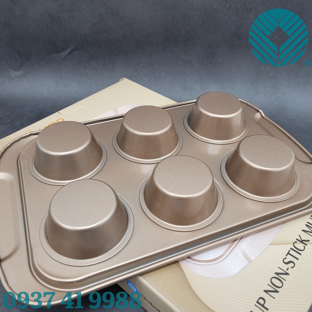Unibaker - Khuôn nướng 6 bánh cupcake - MB842