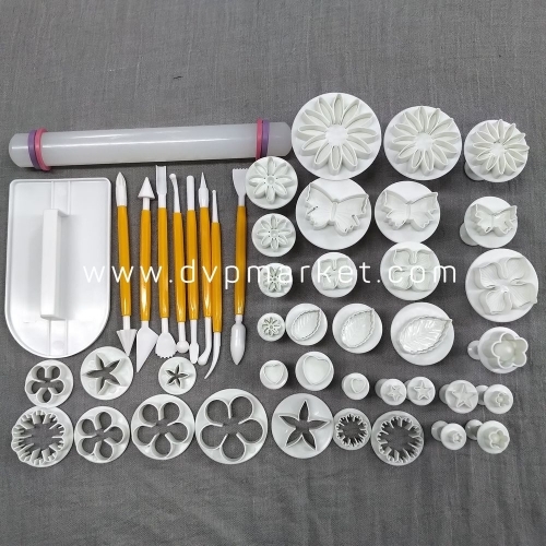 Bộ cutter tạo hình fondant 46 món