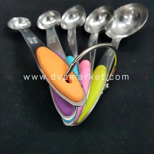 Bộ muỗng đong định lượng - Inox - Sắc màu (Bộ 5 cái)