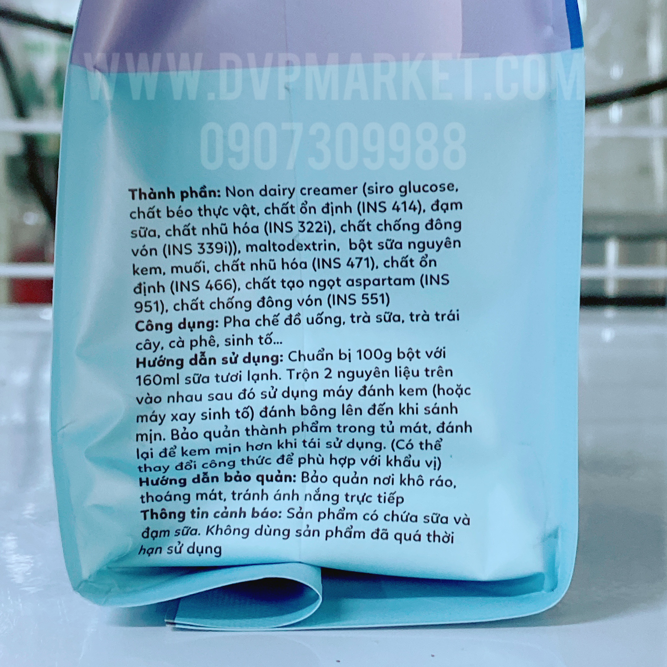 Dans - Bột Milk foam nguyên vị 500g