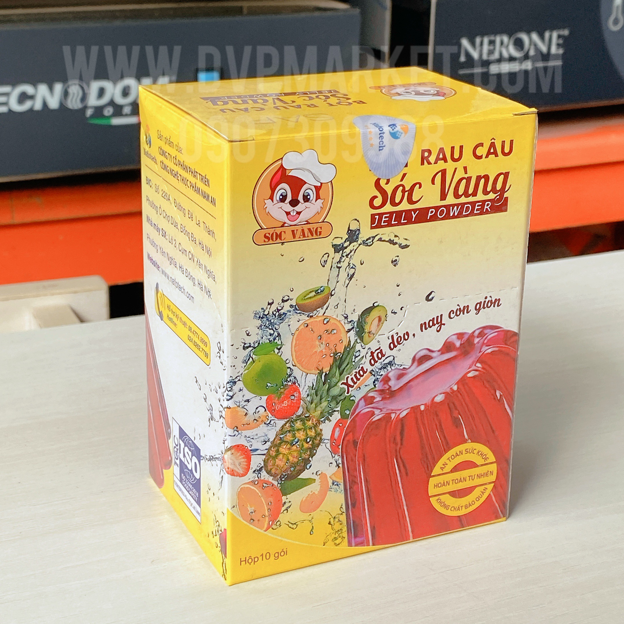 Bột rau câu dẻo con sóc vàng (Hộp/10 gói)