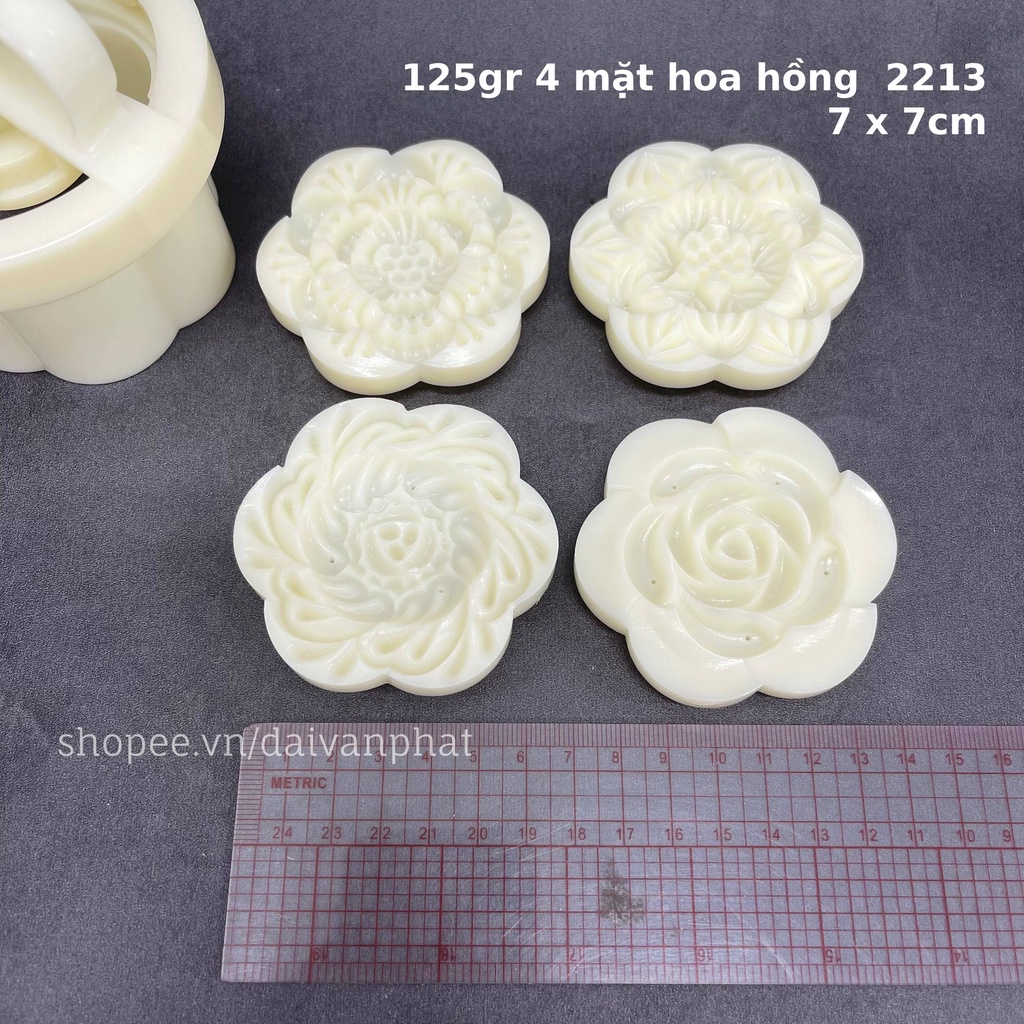 Khuôn nhấn TT lò xo loại dày 100g 4 mặt tròn họa tiết 2209