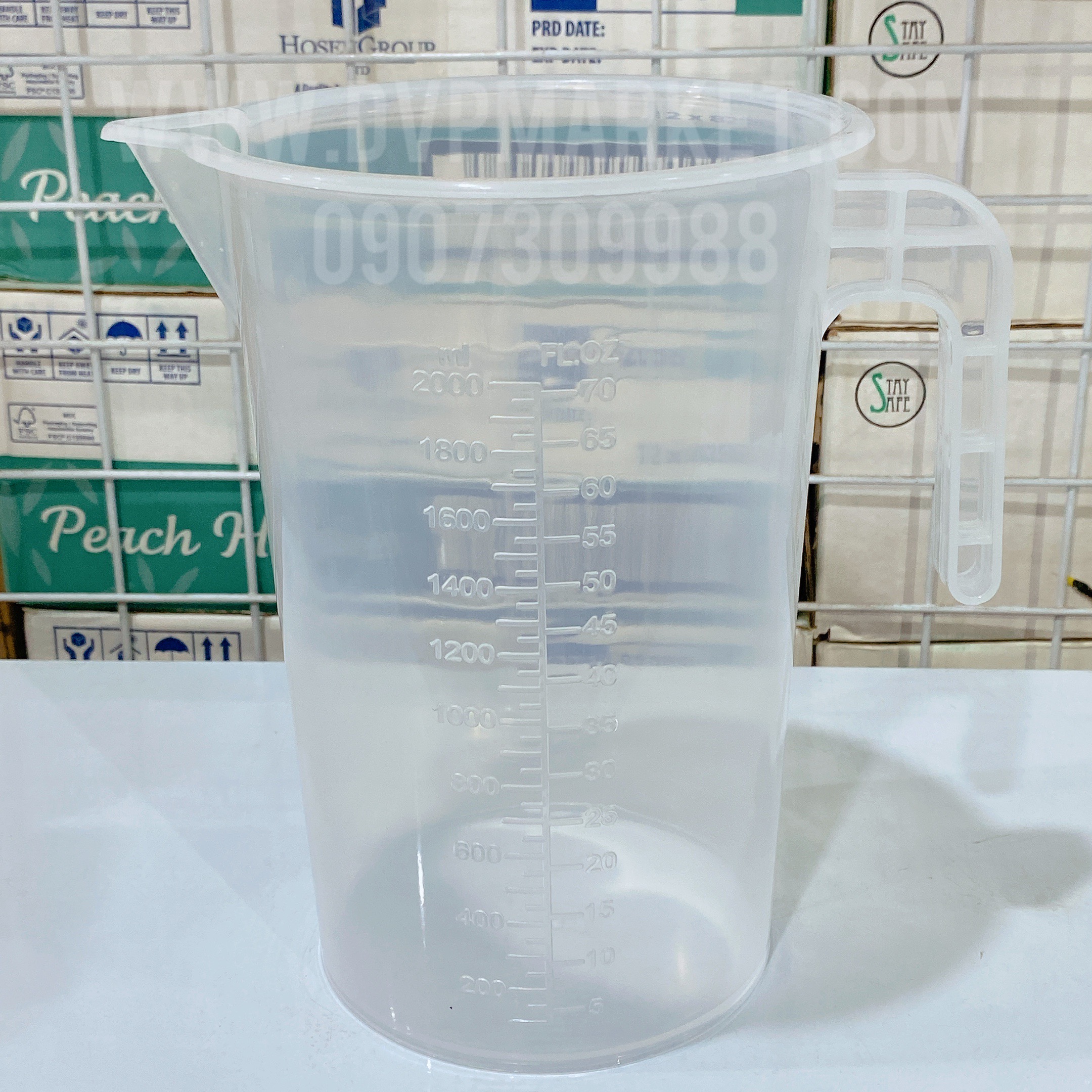 Ca đong nhựa - 2000ml (có nắp)