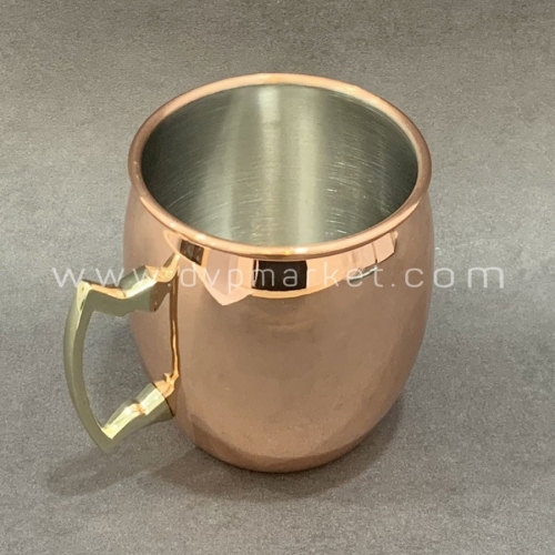Moscow Mule Cup 500ml thép 304 trơn lõm rose gold