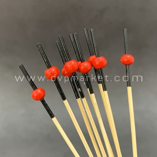 Cây ghim décor - Tre - Hạt tròn nhỏ - Vàng, đỏ - Gói (100 cái)