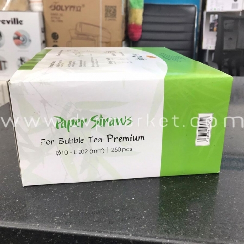 Ống hút giấy Newstar Phi 10 Trắng - 250 ống