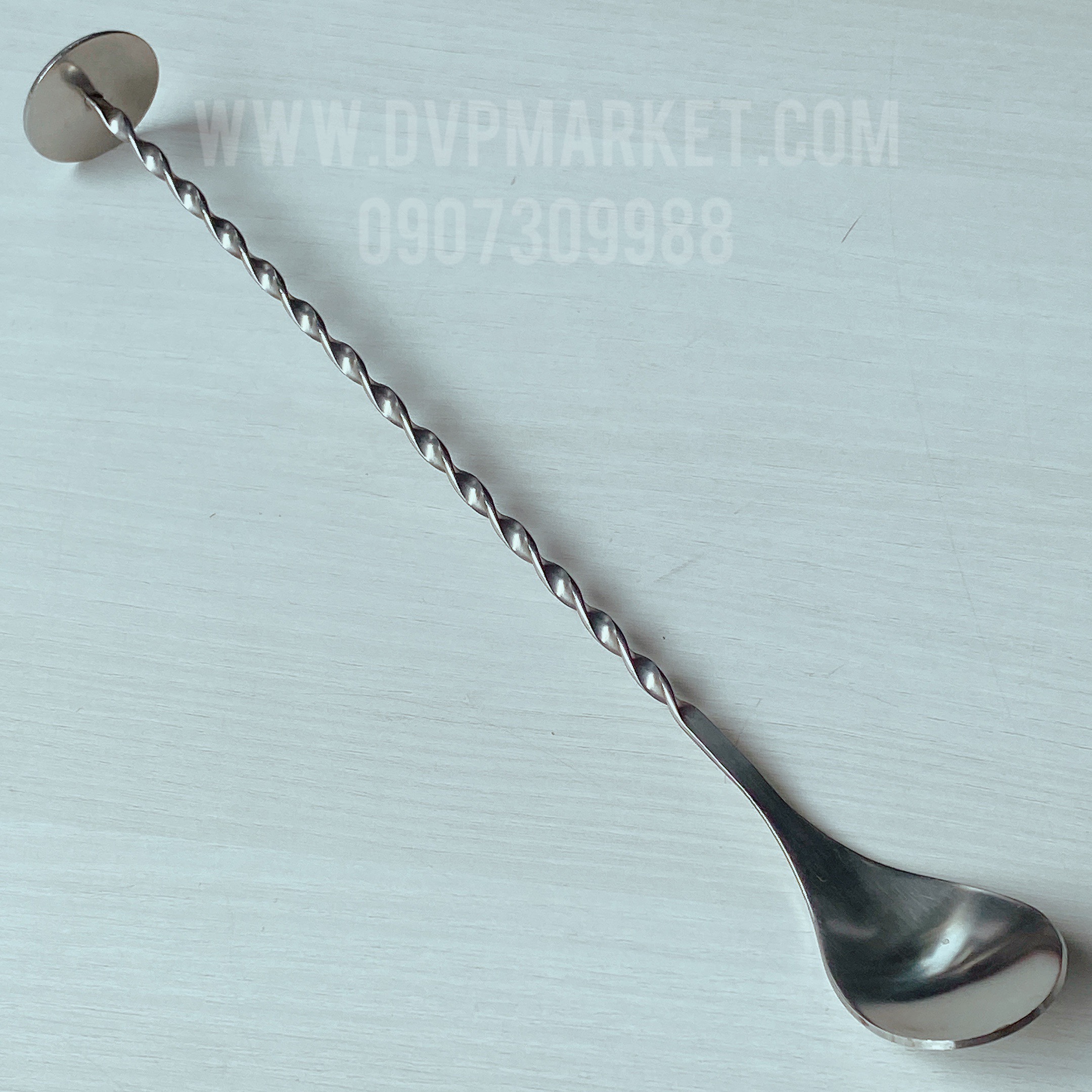 Bar Spoon - Chuôi hình tròn - Thép 304 - 30cm (Silver)
