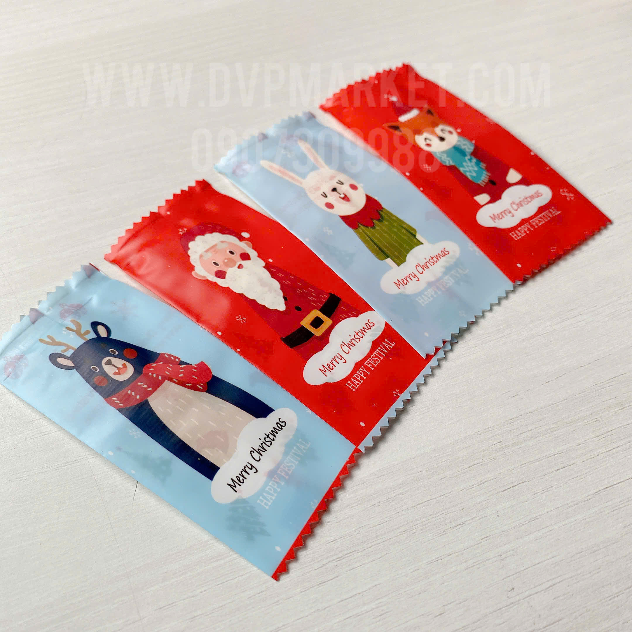 Túi kẹo Nougat Merry Christmas (Xấp 100)