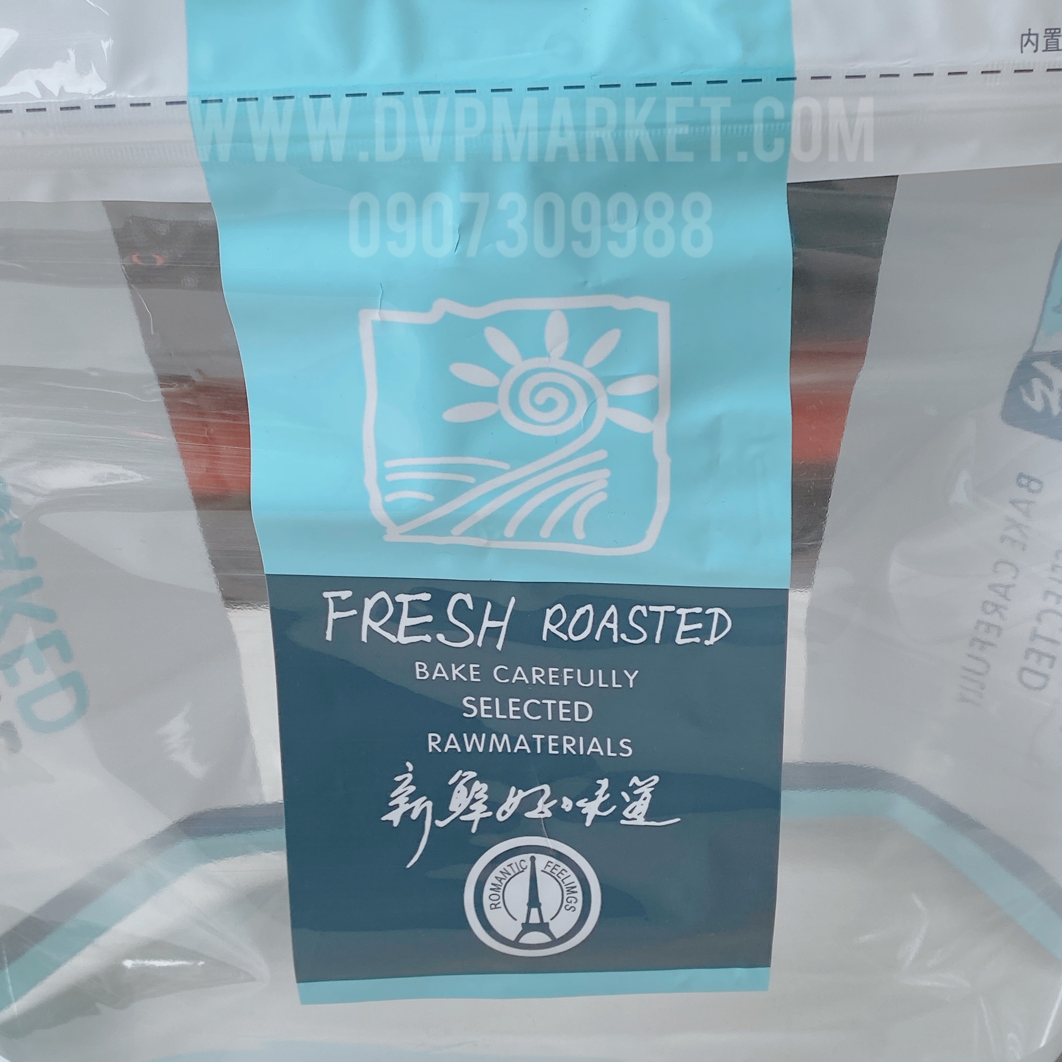 Túi zip trong suốt size 32x26.5x19 - Màu xanh (Xấp 10c)