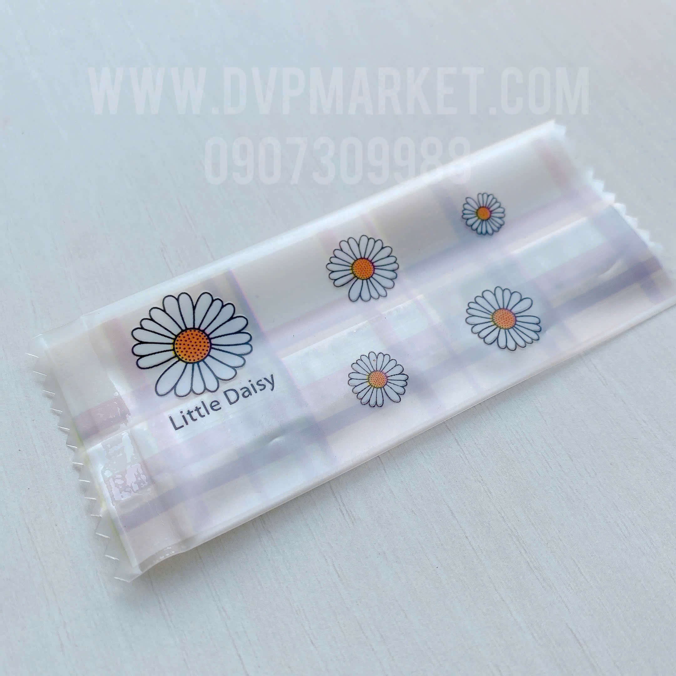 Túi hàn kẹo nougat 4x9.5cm - kẻ caro (xấp 100)