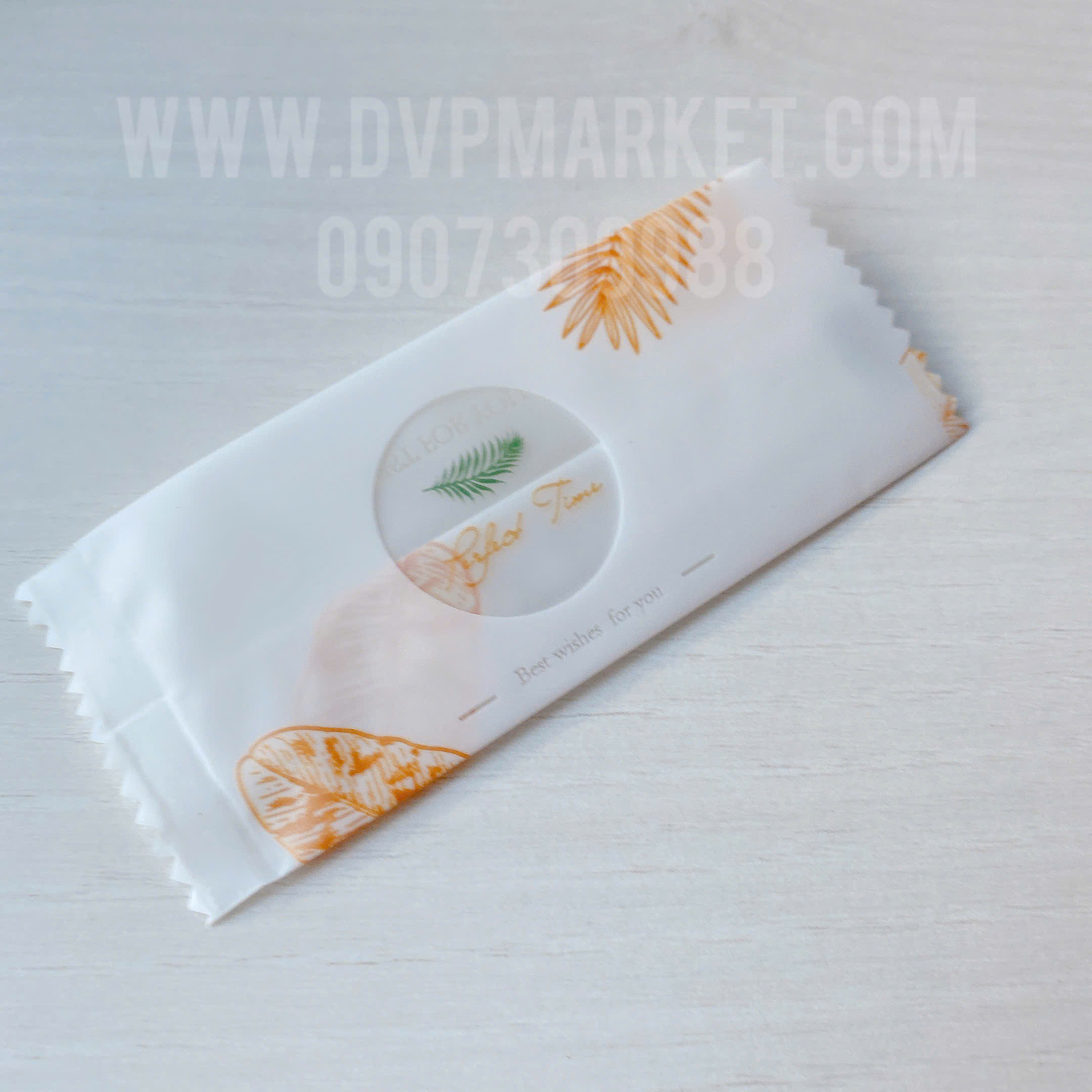 Túi hàn kẹo nougat 4x9.5cm - baxing love (xấp 100)