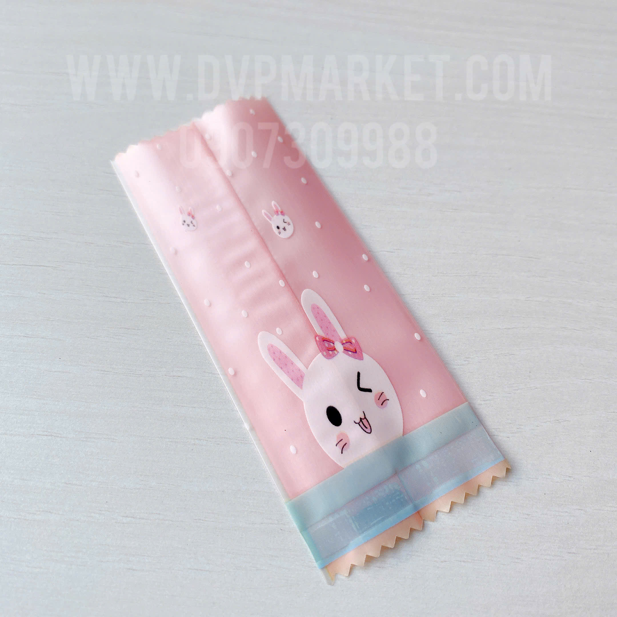 Túi hàn kẹo nougat 4x9.5cm - hoạt hình (xấp 100)