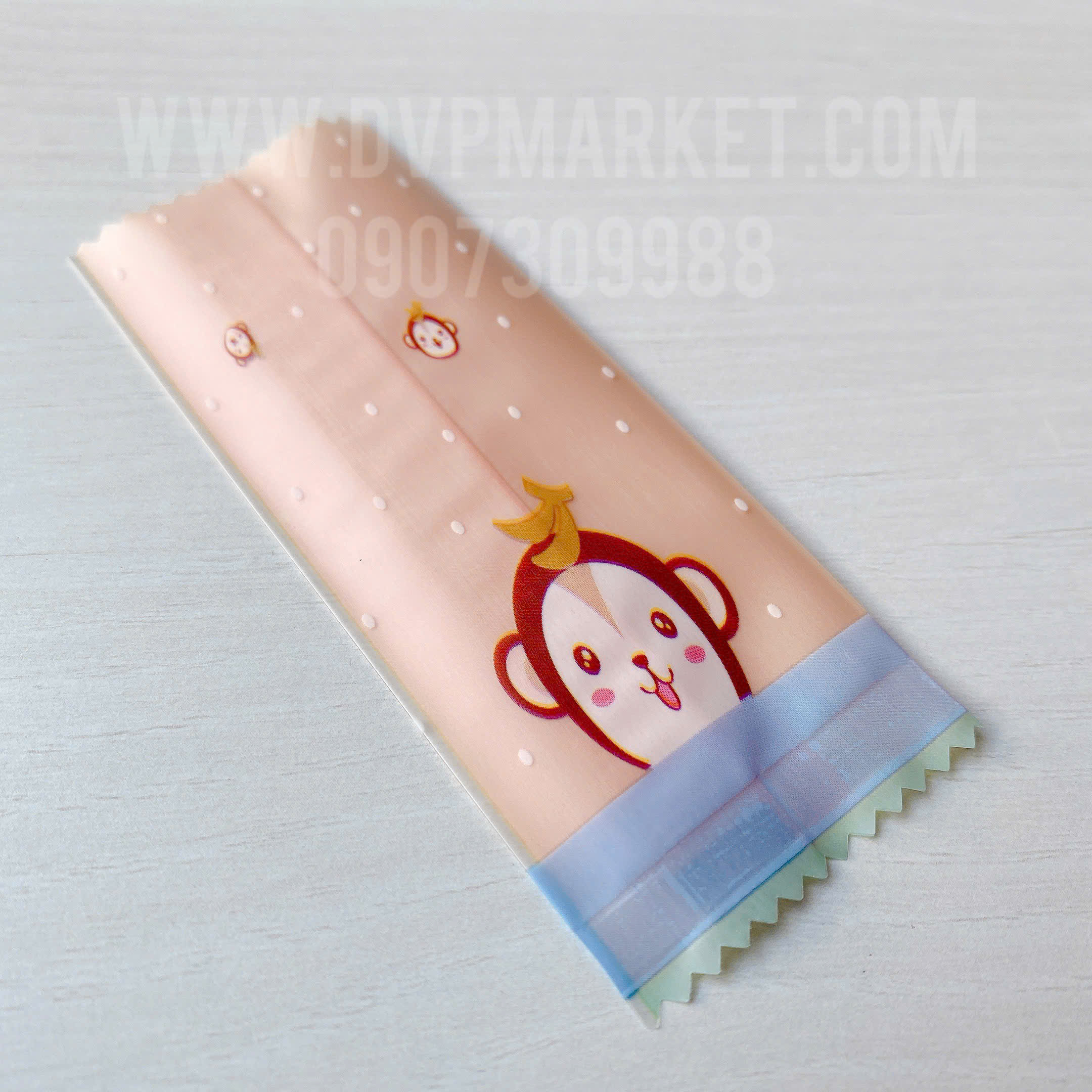 Túi hàn kẹo nougat 4x9.5cm - hoạt hình (xấp 100)