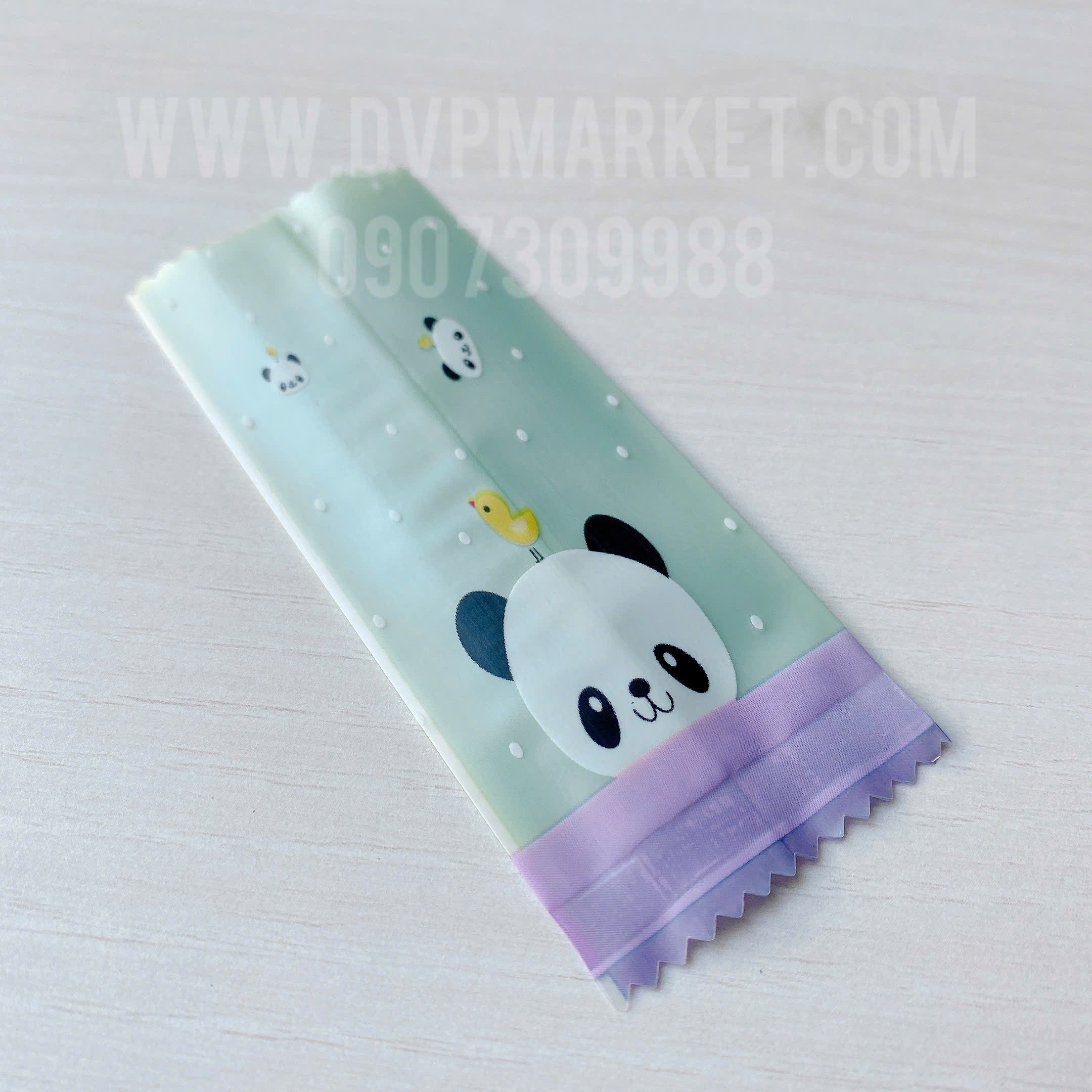 Túi hàn kẹo nougat 4x9.5cm - hoạt hình (xấp 100)