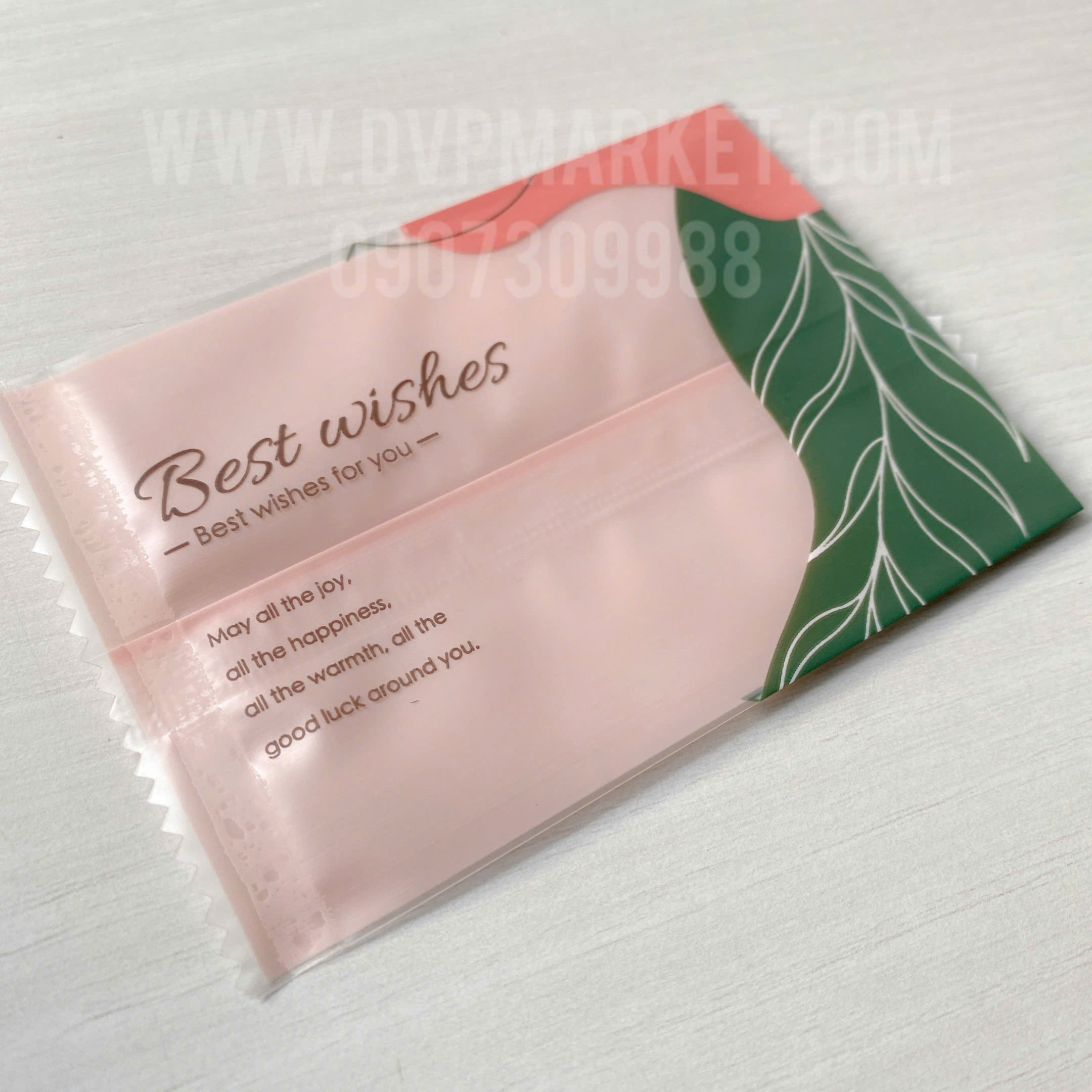 Túi hàn bánh quy - kẹo 7x10cm hoa văn hồng (Xấp 100)