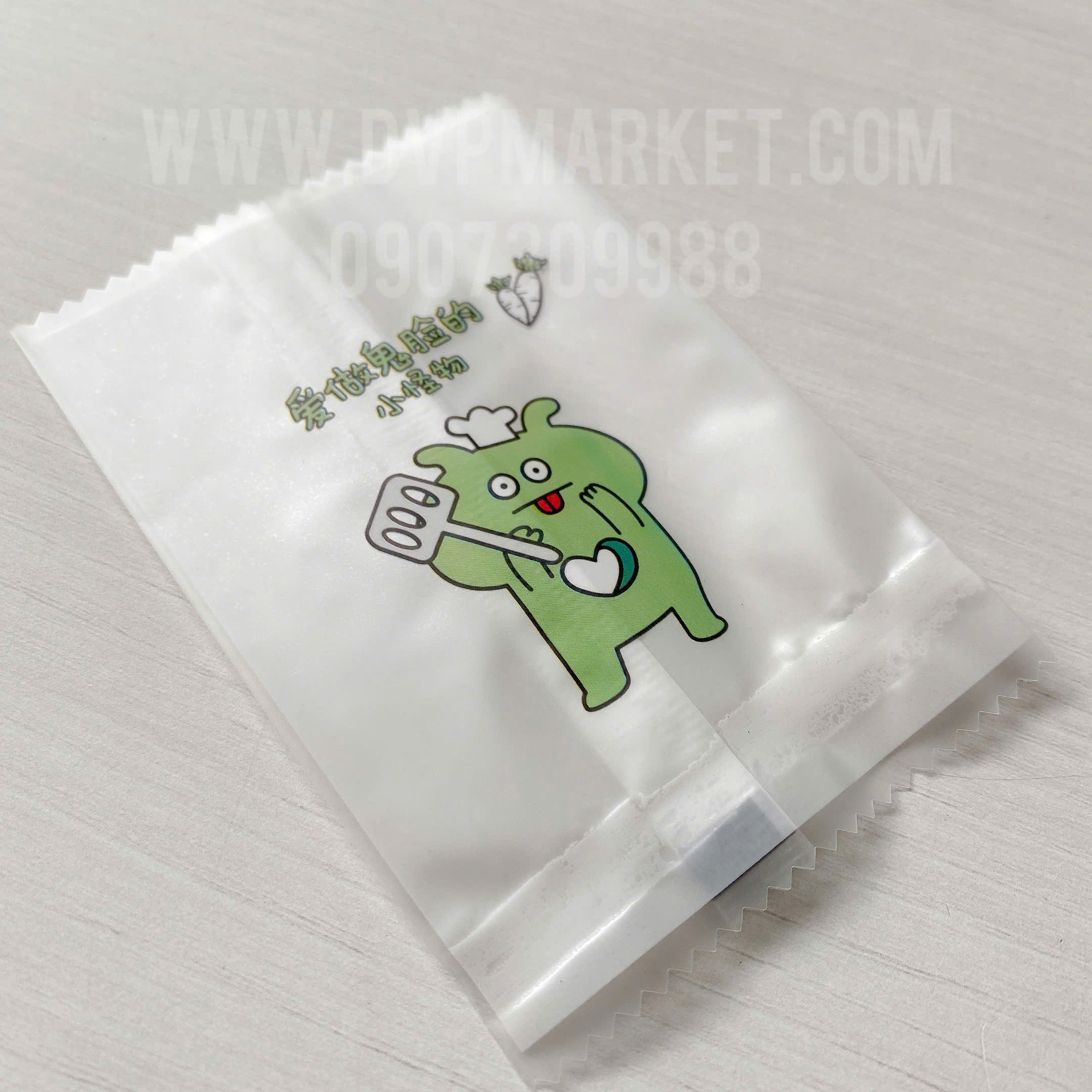 Túi hàn bánh quy - kẹo 7x10cm hình hoạt hình (Xấp 100)