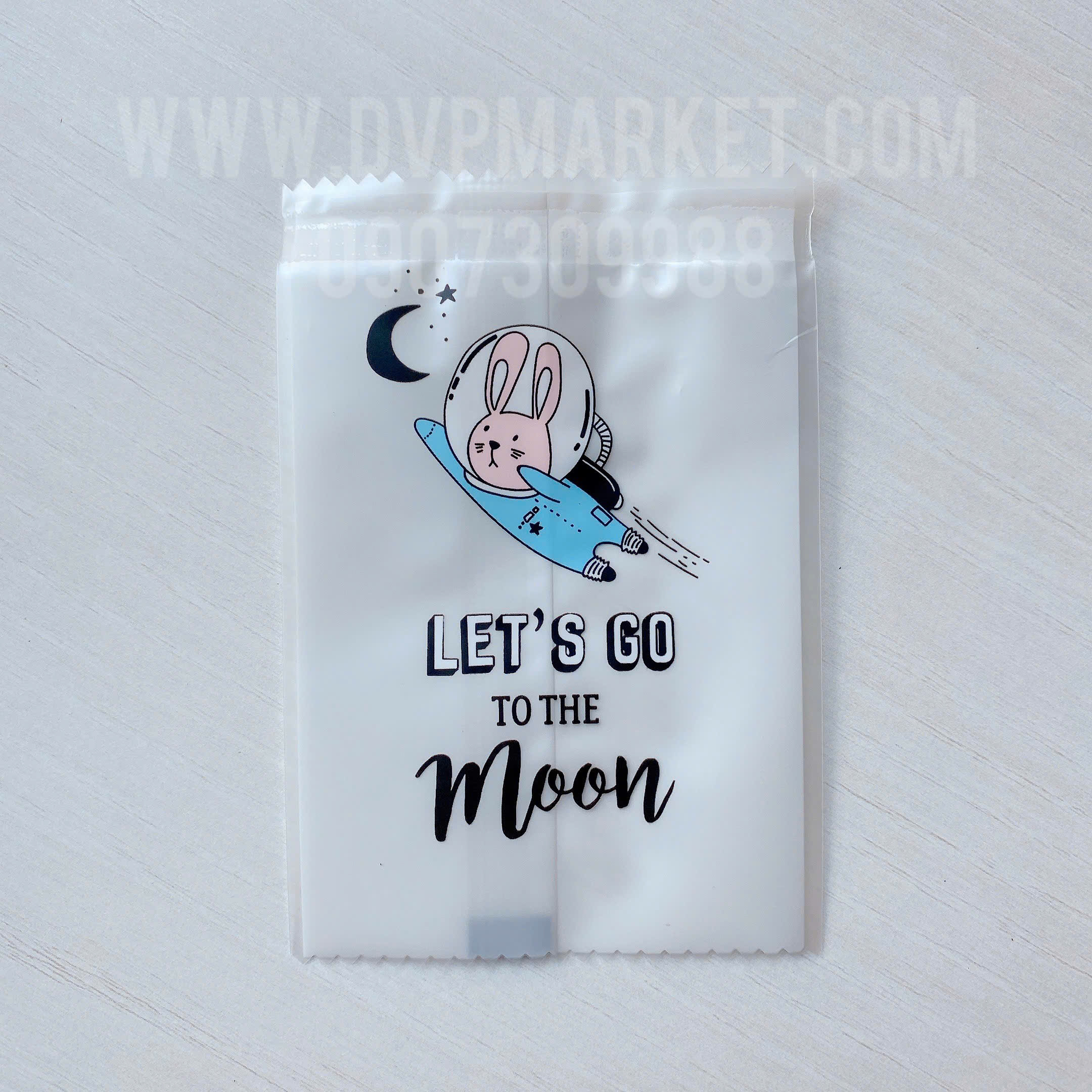 Túi hàn bánh quy - kẹo 7x10cm hình phi hành gia (Xấp 100)