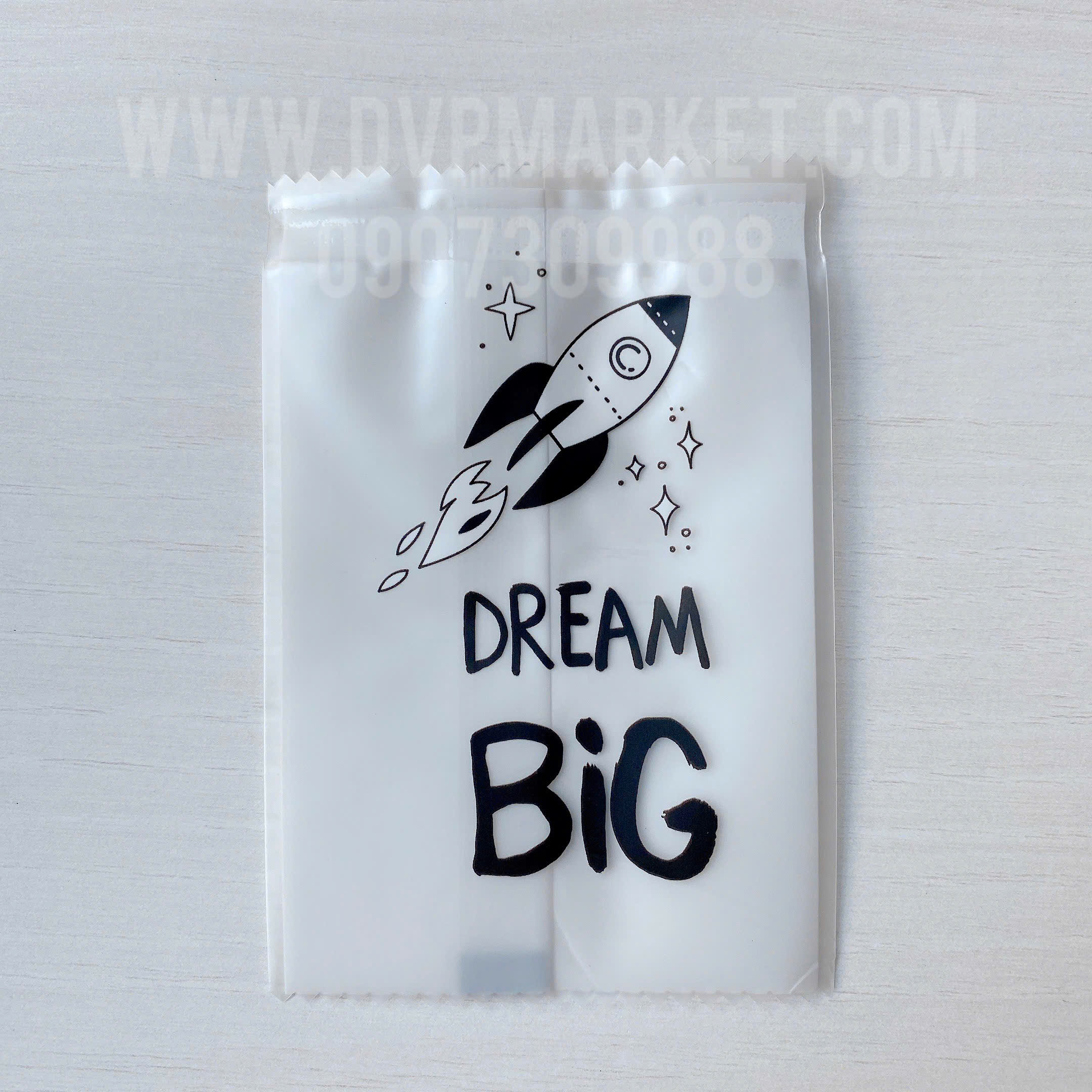 Túi hàn bánh quy - kẹo 7x10cm hình phi hành gia (Xấp 100)