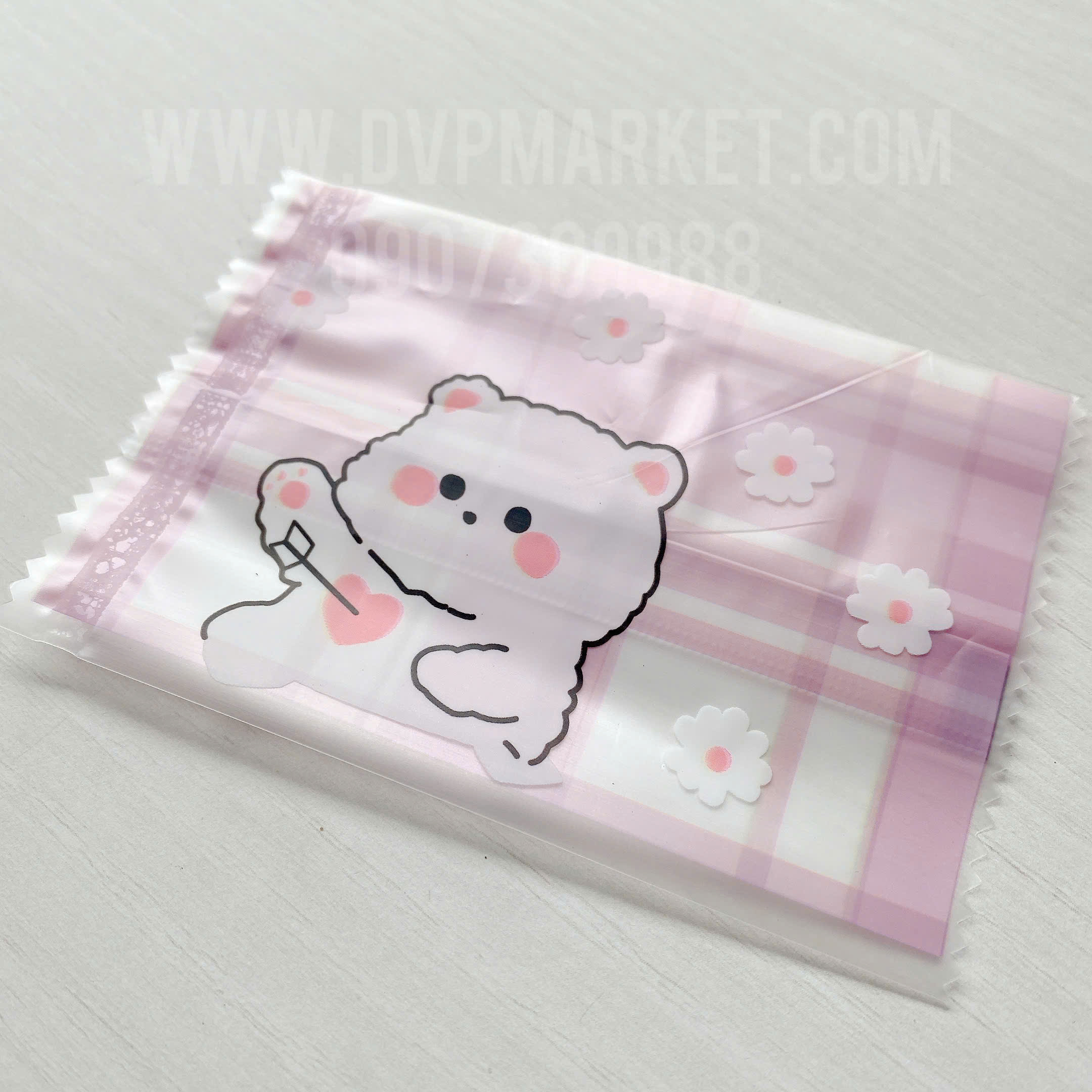 Túi hàn bánh quy - kẹo 7x10cm kẻ caro (Xấp 100)