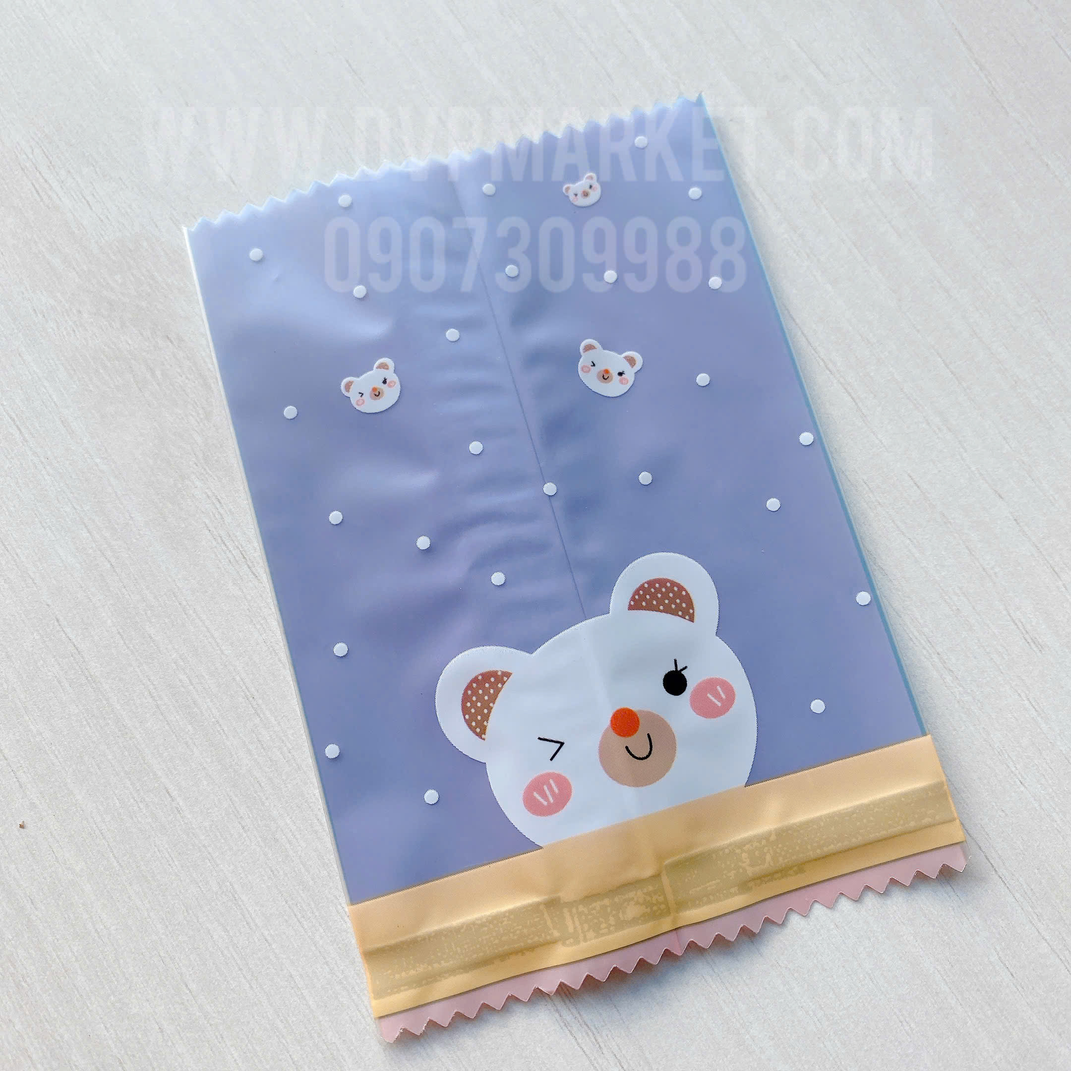 Túi hàn bánh quy - kẹo 7x10cm hoạt hình (Xấp 100)